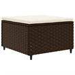 Afuera Living 8 Piece Poly Rattan Large Lounge Set in Brown/Cream