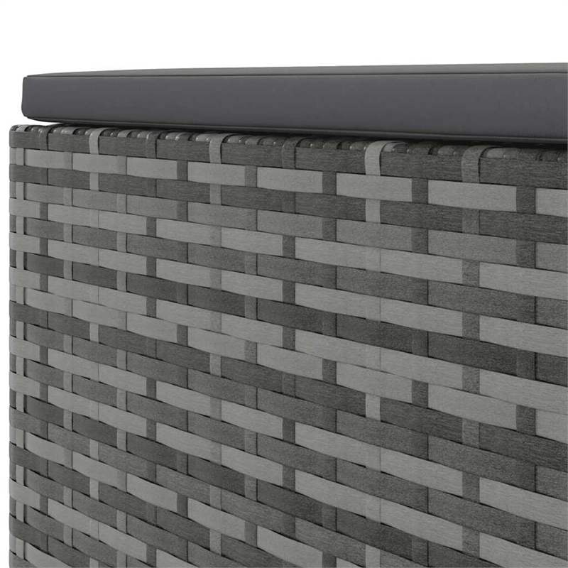 Afuera Living Contemporary 8 Piece Poly Rattan Lounge Set in Gray