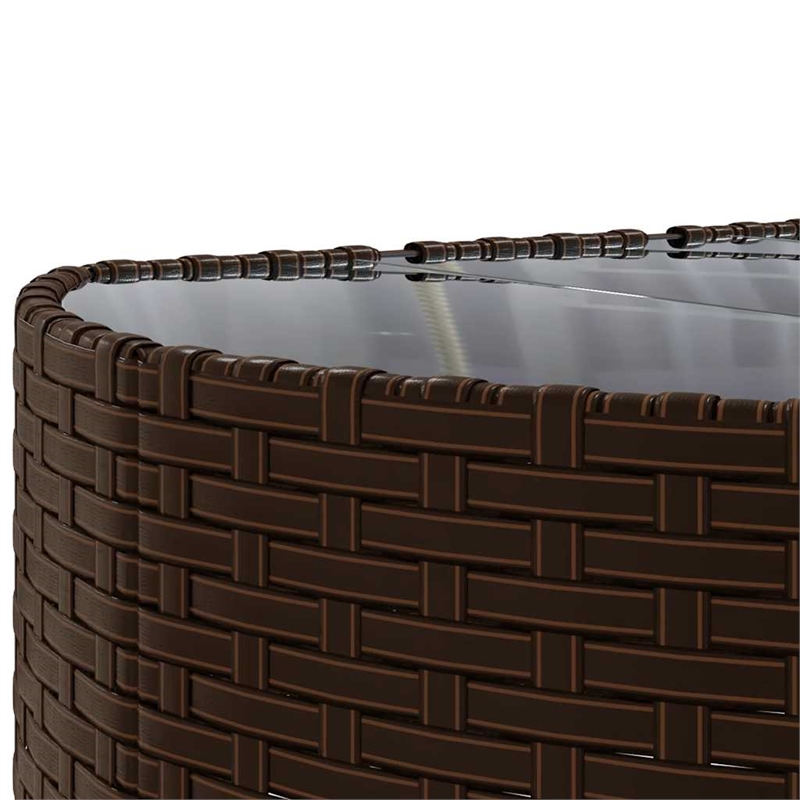 Afuera Living 10 Piece Poly Rattan Large Patio Sofa Set in Brown