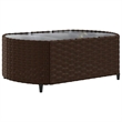Afuera Living 4 Piece Poly Rattan Patio Sofa Set in Green/Brown