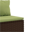 Afuera Living Contemporary Synthetic Poly Rattan 3 Piece Patio Sofa Set in Brown
