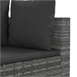 Afuera Living 3 Piece Poly Rattan Patio Sofa Set in Gray/Anthracite