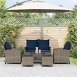Afuera Living Contemporary 6 Piece Poly Rattan Sofa Set in Gray