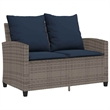 Afuera Living Contemporary 6 Piece Poly Rattan Sofa Set in Gray