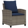 Afuera Living Contemporary 6 Piece Poly Rattan Sofa Set in Gray