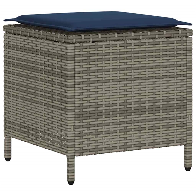 Afuera Living Contemporary 6 Piece Poly Rattan Sofa Set in Gray