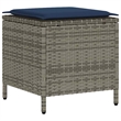 Afuera Living Contemporary 6 Piece Poly Rattan Sofa Set in Gray