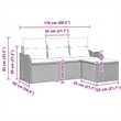 Afuera Living Contemporary Durable Poly Rattan Sofa Set in Brown
