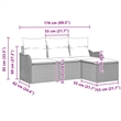 Afuera Living Contemporary Durable Poly Rattan Sofa Set in Brown