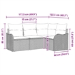 Afuera Living Contemporary Durable Poly Rattan Sofa Set in Brown