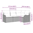 Afuera Living Contemporary Durable Poly Rattan Sofa Set in Brown