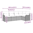 Afuera Living Contemporary Durable Poly Rattan Sofa Set in Brown