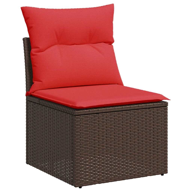 Afuera Living Contemporary Durable Poly Rattan Sofa Set in Brown