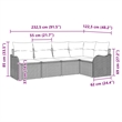Afuera Living Contemporary Durable Poly Rattan Sofa Set in Brown