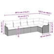 Afuera Living Contemporary Durable Poly Rattan Sofa Set in Black