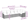 Afuera Living Contemporary Durable Poly Rattan Sofa Set in Black