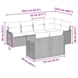 Afuera Living Contemporary Durable Poly Rattan Sofa Set in Black