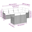 Afuera Living Contemporary Durable Poly Rattan Sofa Set in Black