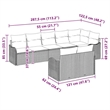 Afuera Living Contemporary Durable Poly Rattan Sofa Set in Black