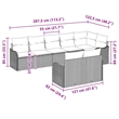 Afuera Living Contemporary Durable Poly Rattan Sofa Set in Black