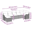 Afuera Living Contemporary Poly Rattan Sofa Set with Cushions in Black