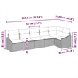Afuera Living Contemporary Poly Rattan Sofa Set with Cushions in Gray
