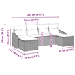 Afuera Living Contemporary Durable Poly Rattan Sofa Set in Black