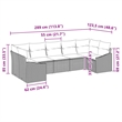 Afuera Living Contemporary Poly Rattan Sofa Set with Cushions in Gray