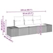 Afuera Living Contemporary Poly Rattan Sofa Set with Cushions in Gray