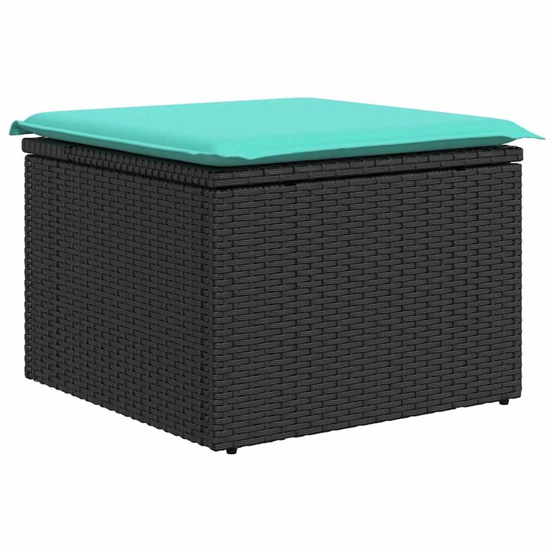 Afuera Living Contemporary Durable Poly Rattan Sofa Set in Black
