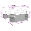 Afuera Living Contemporary Poly Rattan Sofa Set with Cushions in Black