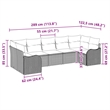 Afuera Living Contemporary Durable Poly Rattan Sofa Set in Black