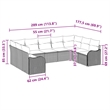 Afuera Living Contemporary Durable Poly Rattan Sofa Set in Black
