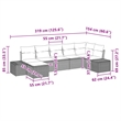 Afuera Living Contemporary Poly Rattan Sofa Set with Cushions in Black