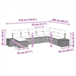 Afuera Living Poly Rattan Small Sofa Set with Cushions in Black