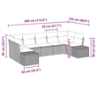 Afuera Living Contemporary Poly Rattan Sofa Set with Cushions in Black
