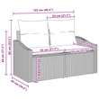 Afuera Living Contemporary Poly Rattan Sofa Set with Cushions in