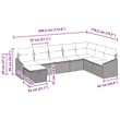 Afuera Living Contemporary Poly Rattan Sofa Set with Cushions in Black