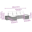 Afuera Living Contemporary Durable Poly Rattan Sofa Set in Black
