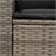 Afuera Living Contemporary Synthetic Poly Rattan  Large Sofa in Gray