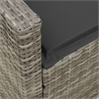 Afuera Living Contemporary Synthetic Poly Rattan  Large Sofa in Gray