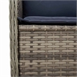 Afuera Living Contemporary Durable Poly Rattan Garden Bench in Gray