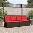 Afuera Living Contemporary Poly Rattan Small Garden Bench in Brown