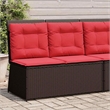 Afuera Living Contemporary Poly Rattan Small Garden Bench in Brown