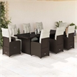 Afuera Living Contemporary Poly Rattan Large Bistro Set in Brown