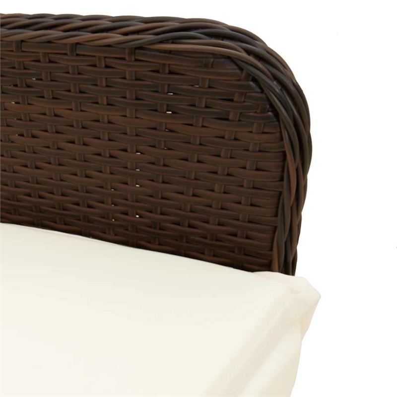 Afuera Living Contemporary Poly Rattan Large Bistro Set in Brown