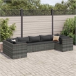 Afuera Living 7 Piece Poly Rattan Lounge Set in Gray/Anthracite