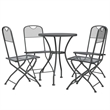 Afuera Living Expanded Metal Mesh With E-Coating Garden Dining Set in Anthracite