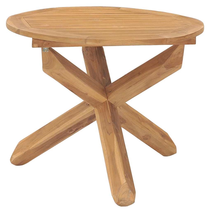 Afuera Living Solid Teak Wood Standard Stackable Garden Dining Set Natural/Brown