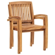 Afuera Living Solid Teak Wood Standard Stackable Garden Dining Set Natural/Brown